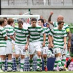 Anthony Stokes is congratulated 31/7/2011