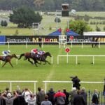 Lillie Langtry ridden by Johnny Murtagh crossing the finish line 4/9/2010