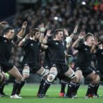 Richie McCaw at the front of the Haka 23/6/2012