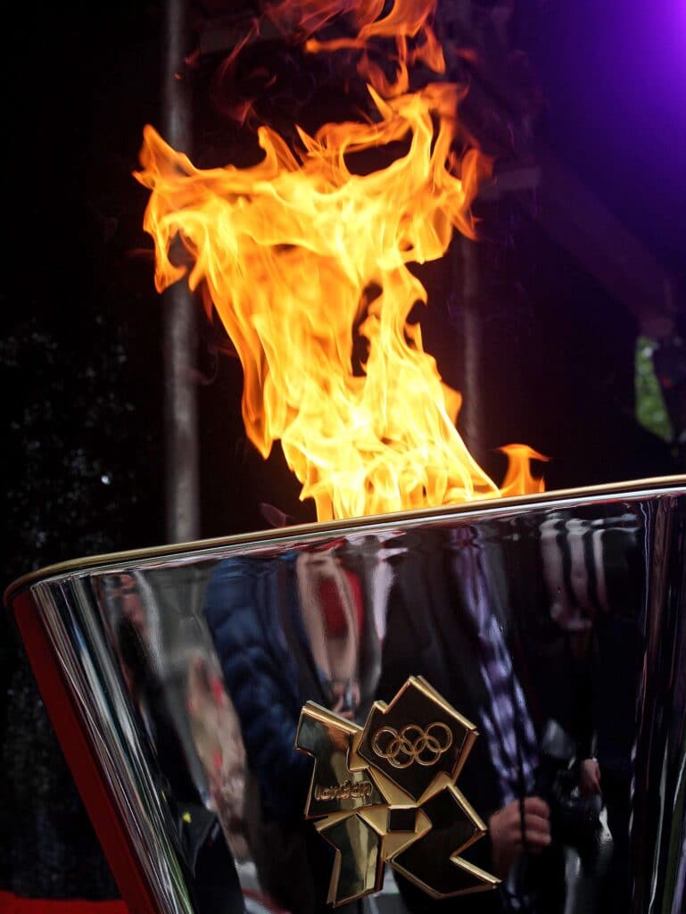 The Olmpic flame in St. Stephen's Green today 6/6/2012
