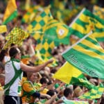 Donegal supporters celebrate during the game 26/8/2012