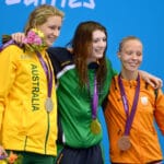 Bethany Firth with her gold medal 31/8/2012