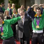 Crowds waiting to welcome home the Irish Paralympic Team 10/9/2012
