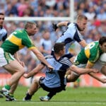 Diarmuid Connolly and Jonny Cooper with David Moran 1/9/2013