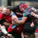 Paul O'Connell and Donnacha Ryan with Sean Cox and Grant Gilchris 12/10/2013