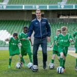 John O'Shea with children from Corduff FC 1/4/2014