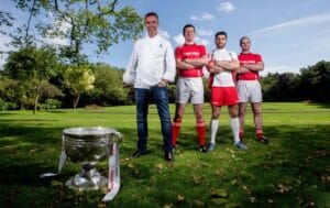 Kevin Dundon, Sean Cavanagh, Bernard Brogan and Dick Clerkin 9/6/2014