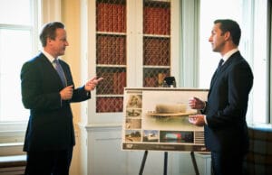 UK PM David Cameron meets Ben Ainslie in No.10.