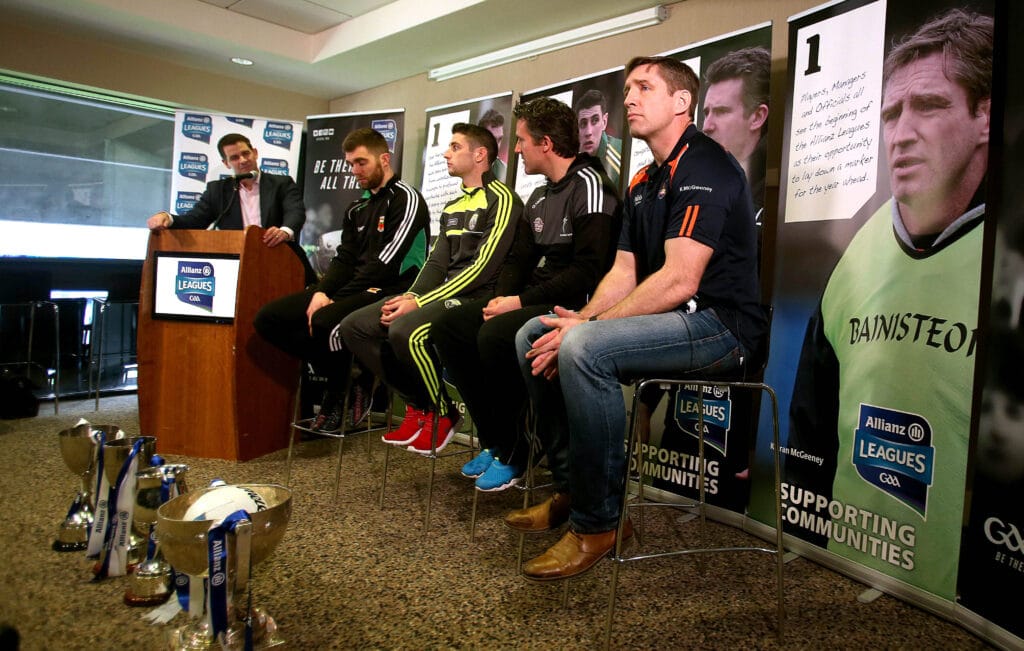 Darren Frehill with Seamus O'Shea, Paul Geaney, Jason Ryan and Kieran McGeeney 26/1/2015