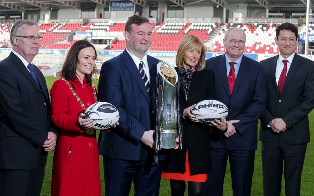 David Jordan, Councillor Nichola Mallon, Lord Mayor of Belfast, John Feehan, Anne McMullan, Shane Logan and Jorges Lopes 26/1/2015
