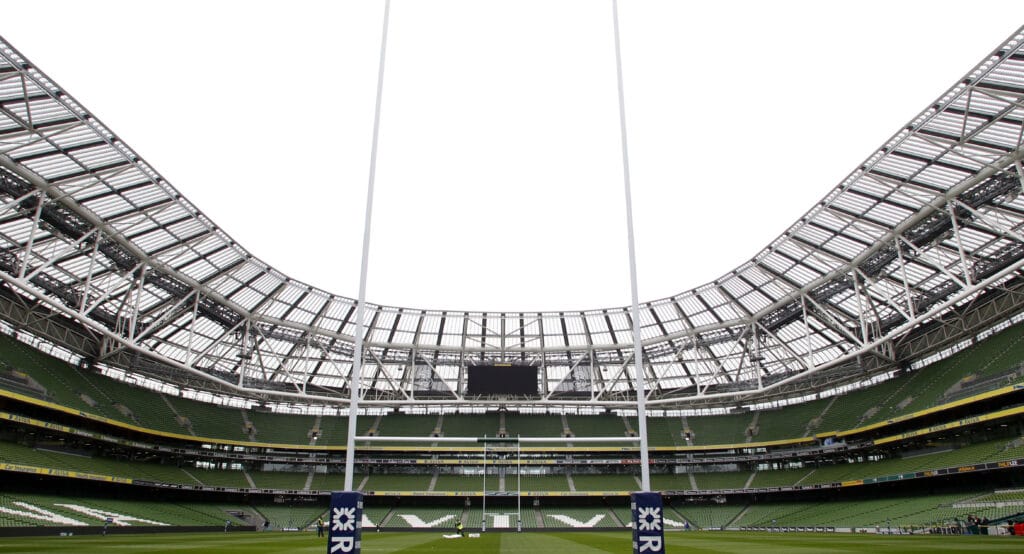 General view as the Aviva Stadium before the match 1/3/2015