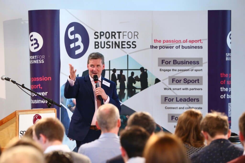 REPRO FREE***PRESS RELEASE NO REPRODUCTION FEE*** Sport For Business - The 2015 Digital Future of Sport Conference, Smock Alley Theatre, Dublin 21/10/2015 Leaders of sport and business gather to discuss the digital future of sport with Sport for Business. Pictured Rob Hartnett, CEO of Sport for Business speaking at today's conference Mandatory Credit ©INPHO/Cathal Noonan