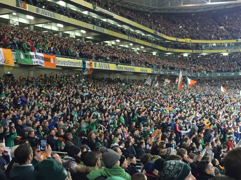 Aviva Stadium Soccer Fans Nov 2015