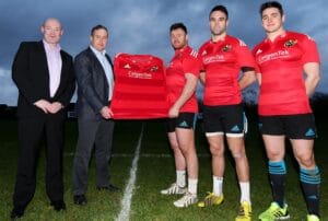 Pierse Danagher and Dr. Gerard Insley with David Kilcoyne, Conor Murray and Ronan O’Mahony 7/1/2016