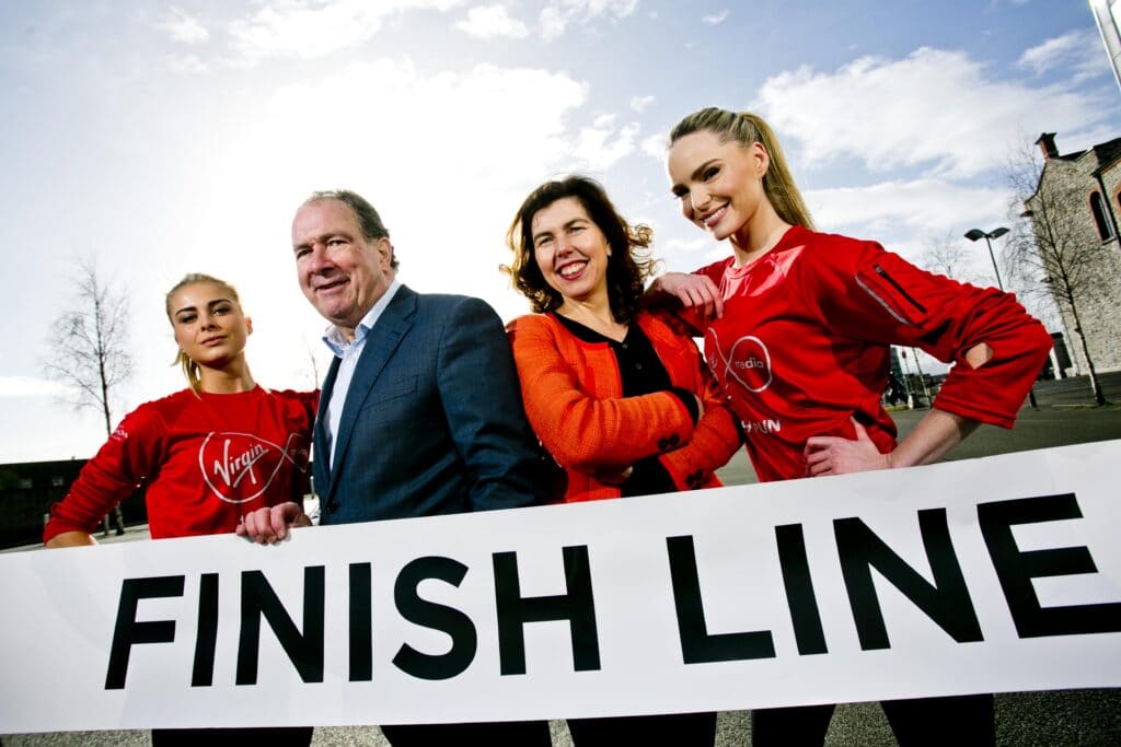 Fitness Fanatic Models Jess Redden(girlfriend of Rob Kearney) and Sarah Morrissey Help announce the inaugural Virgin Media Night Run