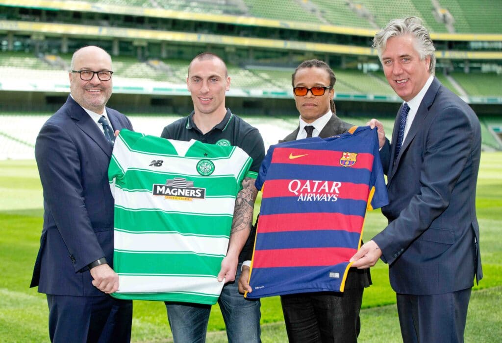 Charlie Stillitano, Scott Brown, Edgar Davids and John Delaney 25/4/2016
