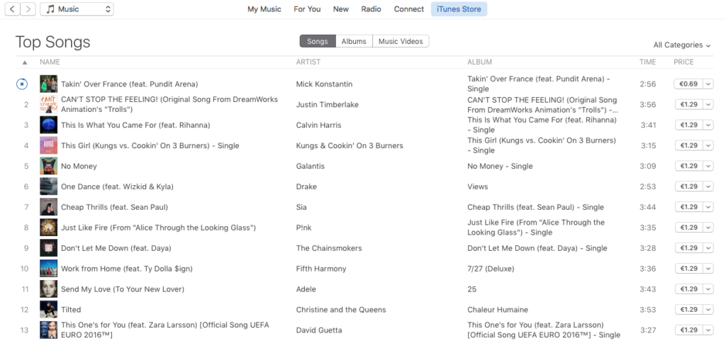 iTunes June 2016