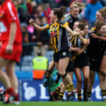 Katie Power celebrates at the final whistle 11/9/2016