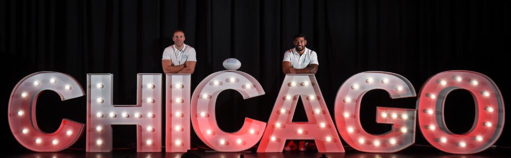 2 November 2016; All-Black Charles Piutau, right, and former Ireland International Stephen Ferris were in The Helix Theatre in Dublin today to officially launch the historic ‘Rugby Weekend’ event in Chicago, presented by AIG Insurance. Ireland play the All Blacks this Saturday in Soldier Field and The Maori All Blacks face the USA Eagles on Friday. The Helix, DCU, Dublin. Photo by Matt Browne/Sportsfile *** NO REPRODUCTION FEE ***