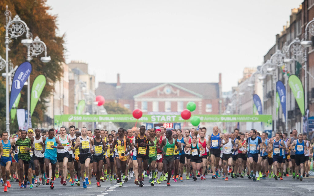 A view of the start of the Dublin Marathon 30/10/2016