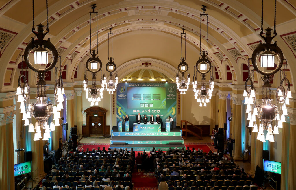 A view form today's pool draw for the Women’s Rugby World Cup 2017 in Belfast City Hall 9/11/2016