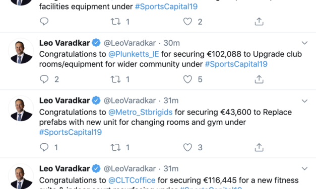 Sports Capital Grants Being Announced Live