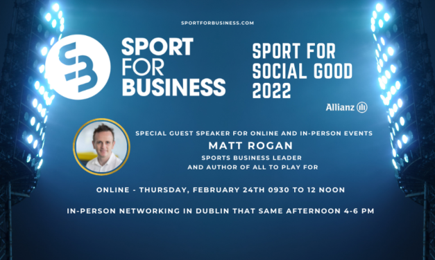 Matt Rogan to Join us in Dublin at Sport for Social Good