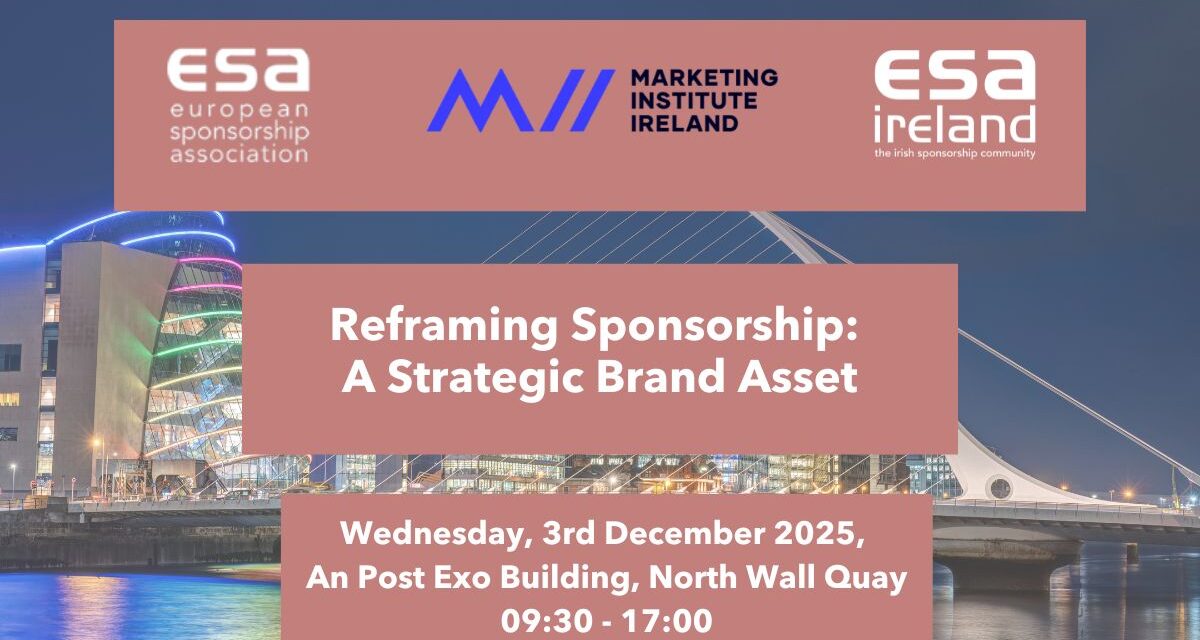 Sponsorship Masterclass for Dublin in December