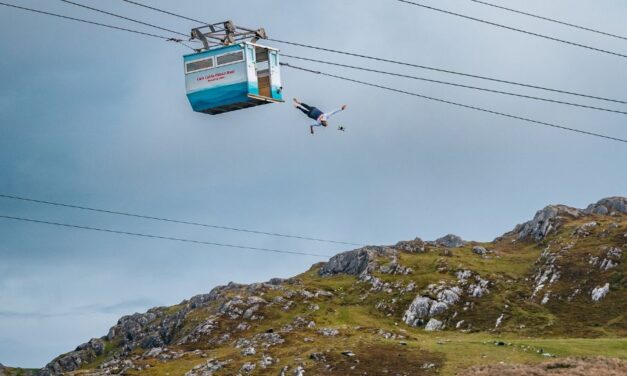 Diving off the Dursey Cable Car a World First for Red Bull
