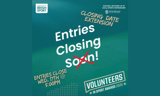 Volunteers in Sport Nominations Close Today
